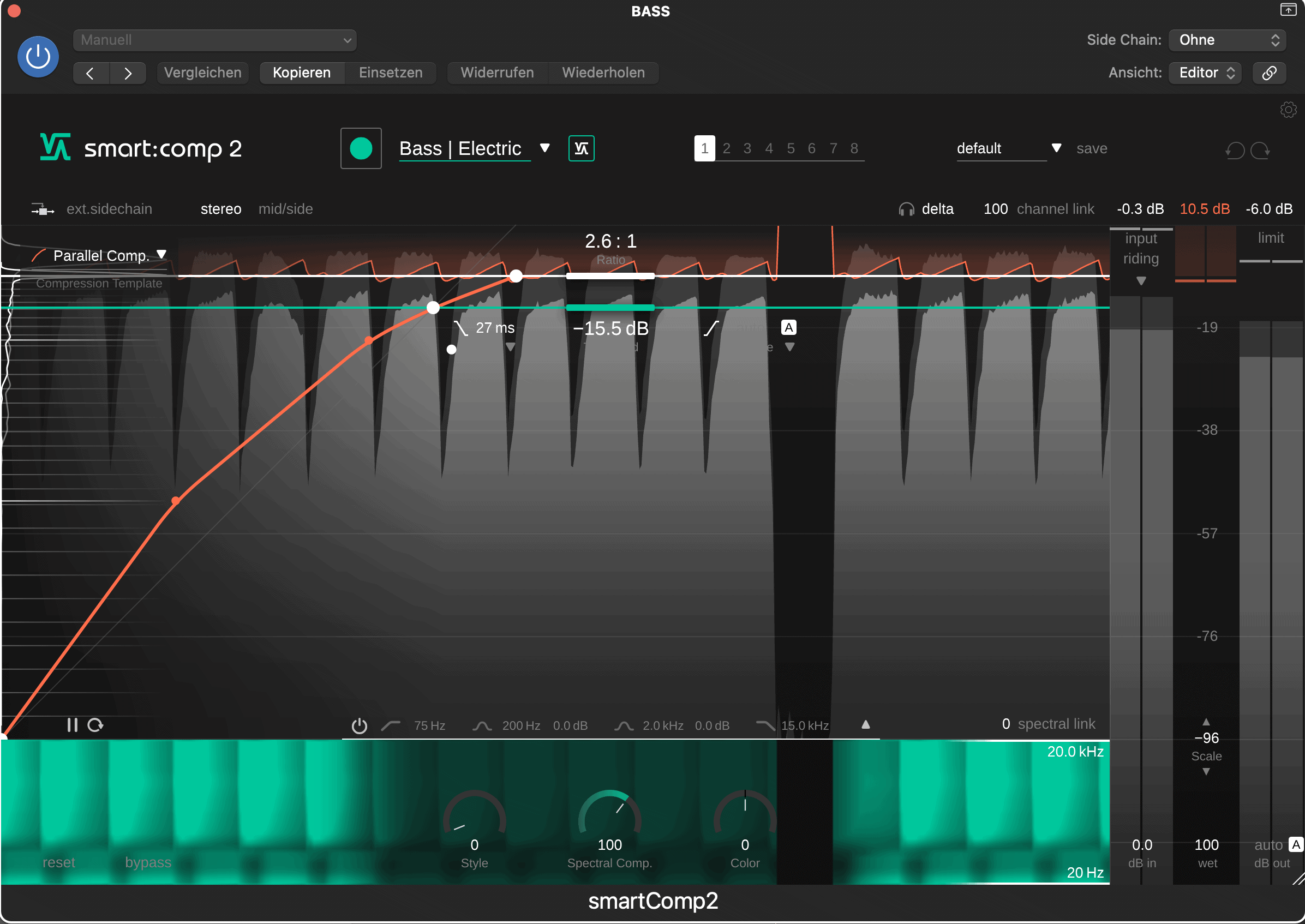 Parallel compression technique shown in sonible’s smart:comp 2