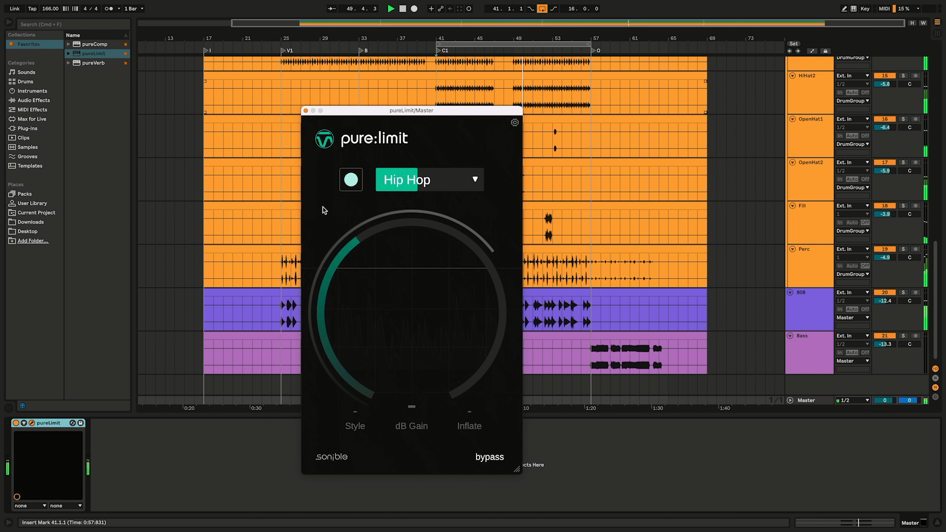the plug-in pure:limit by sonible