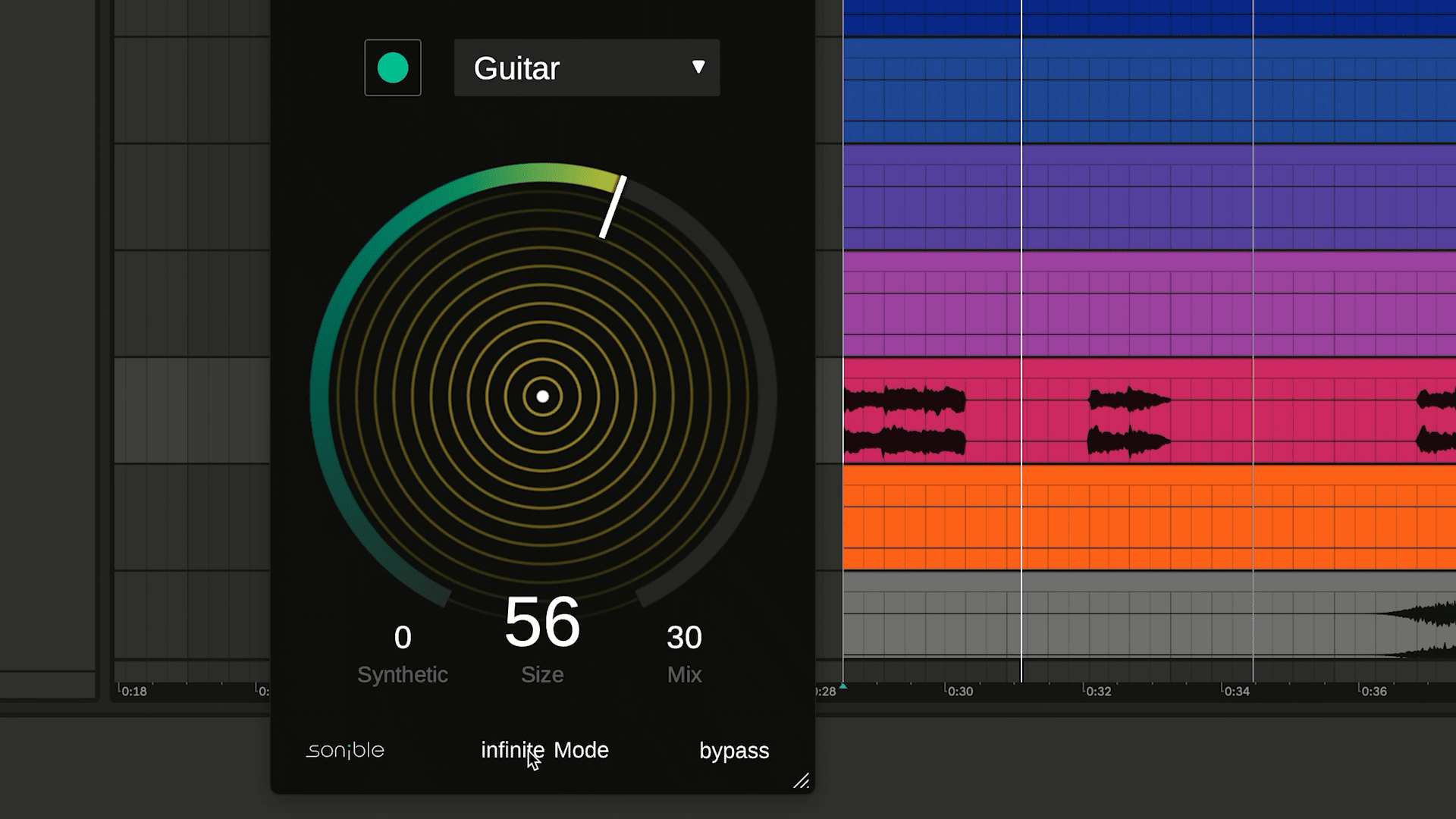 using pure:verb in the mix to get a full sound